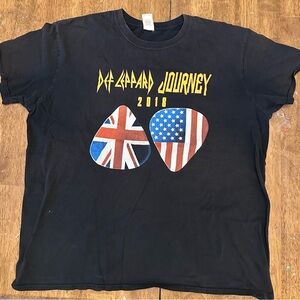 Gildan Black Graphic Tee with Flag Design